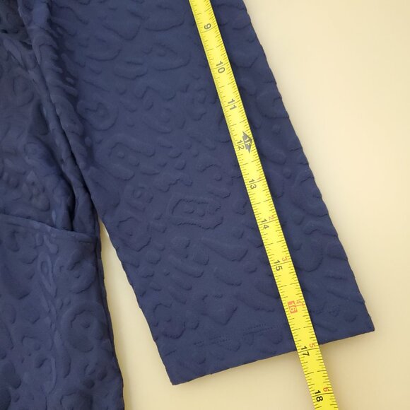 J.McLaughlin Catalyst Navy Dress in Textured Posh Cheetah Jacquard Size Medium - Picture 11 of 14